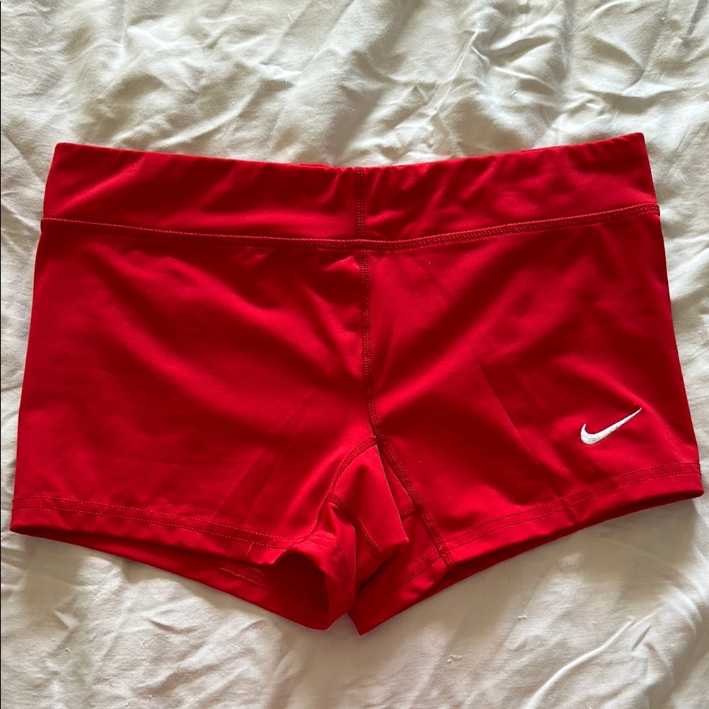 Nike Women's Performance Bright Red Athletic Shorts